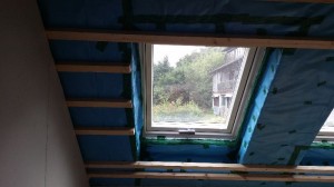 LAttung im Treppenhaus an Dachfenster