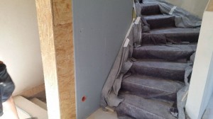 Wandbau im Treppenhaus